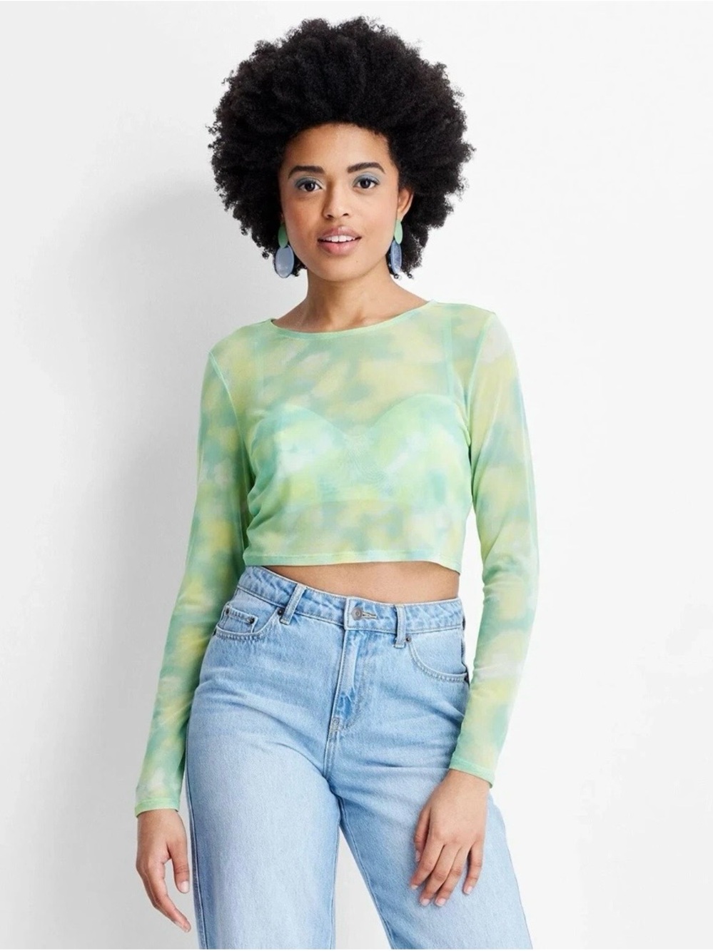 Future Collective(Gabriella Kerefa-Johnson) Sheer- Mesh crop top size XL